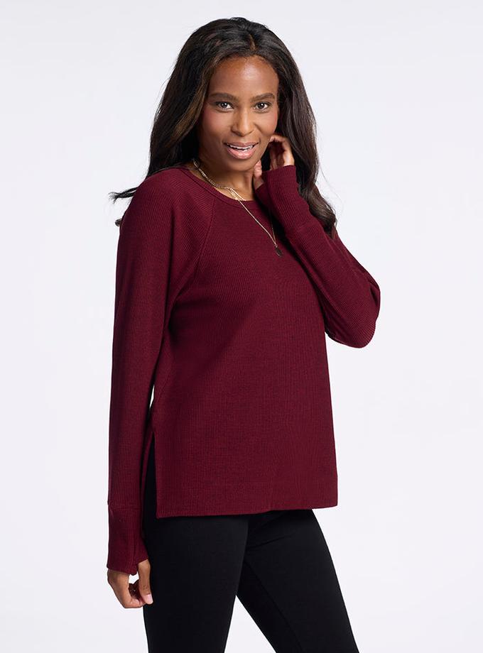 Woolx Ainsley Sweater - Cranberry Melange For Sale