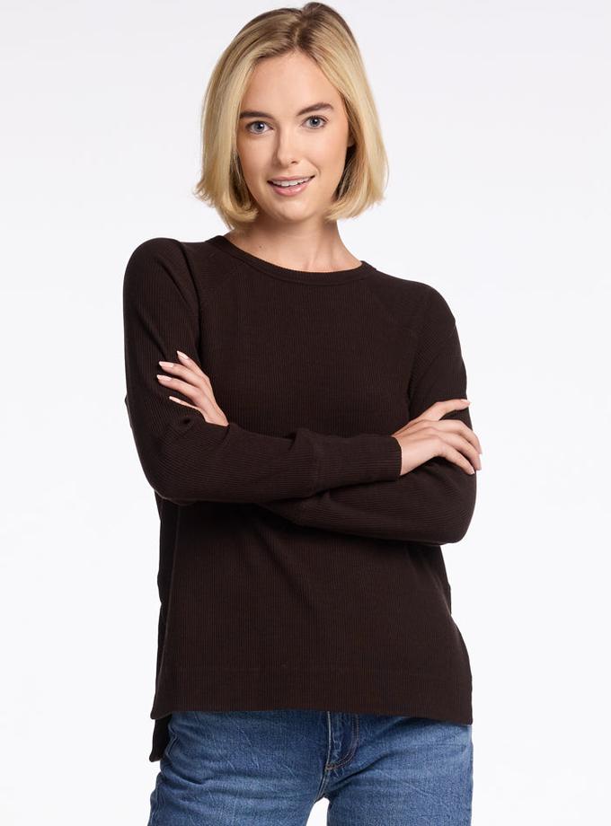 Woolx Ainsley Sweater - French Roast For Sale