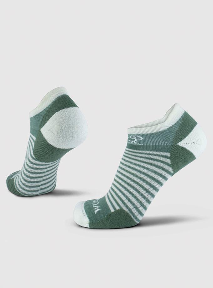 Woolx Amelia No Show Tab Lightweight Socks - Sparrow Green For Sale