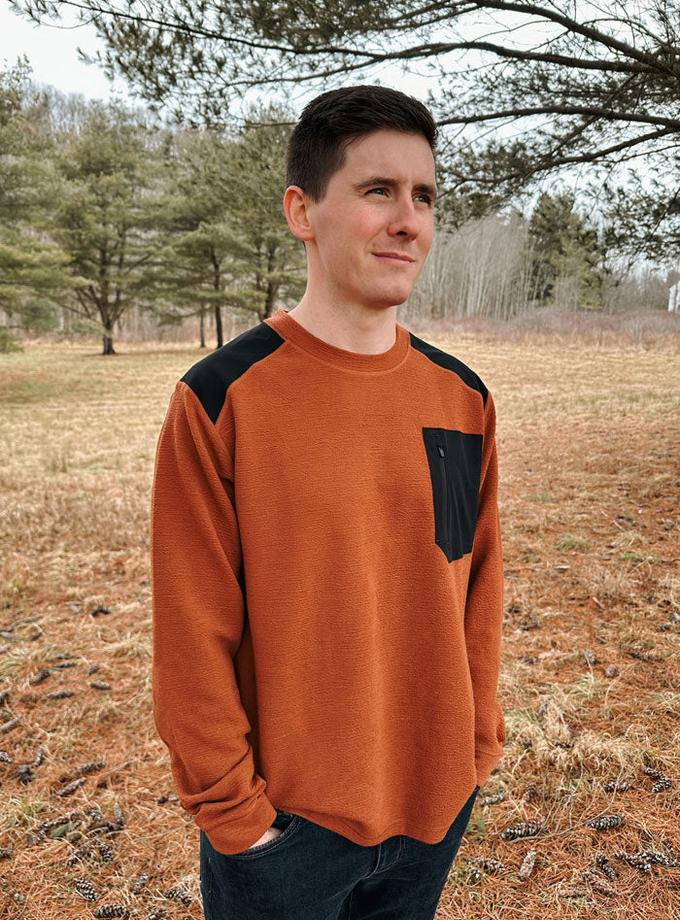 Woolx Andes Crewneck Top - Copper Same Day Delivery