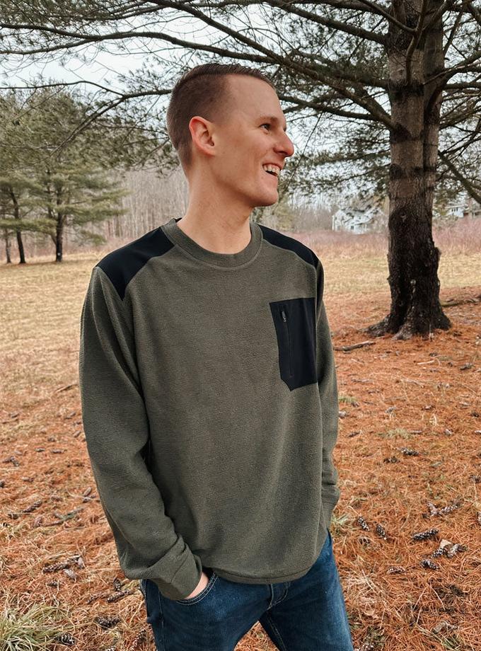 Woolx Andes Crewneck Top - Olive Best Price