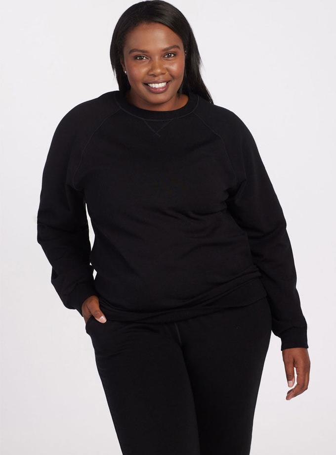 Woolx Bailey Crewneck Sweatshirt - Black Best Buy