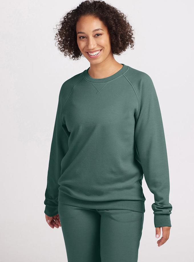 Woolx Bailey Crewneck Sweatshirt - Duck Green New Arrival