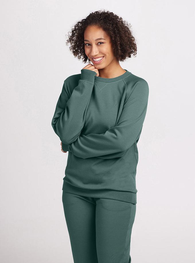 Woolx Bailey Crewneck Sweatshirt - Duck Green New Arrival