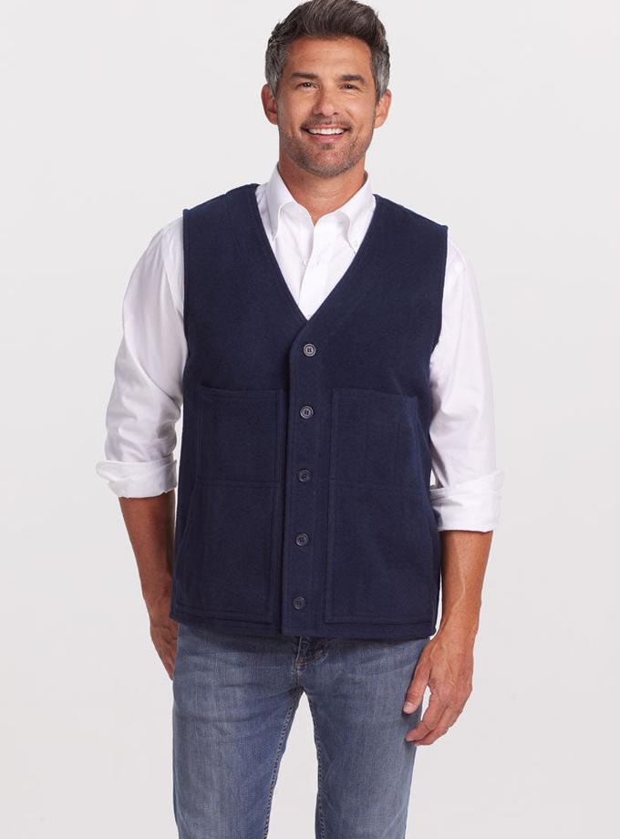 Woolx Baker Vest - Dark Navy For Sale