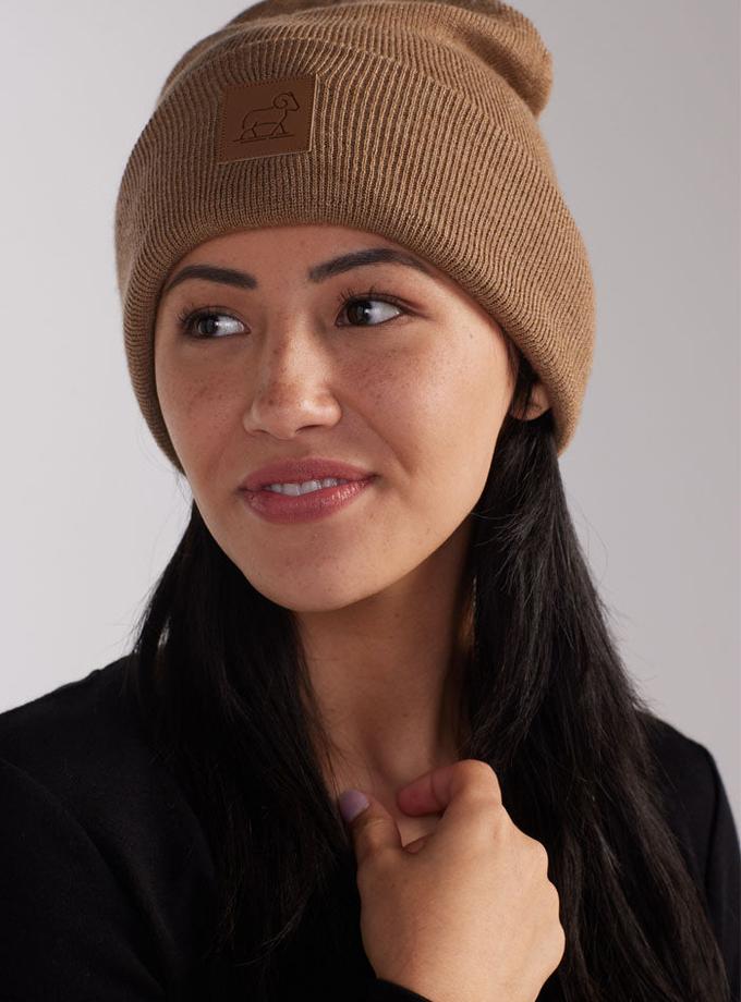 Woolx Baylor Beanie - Camel High Quality