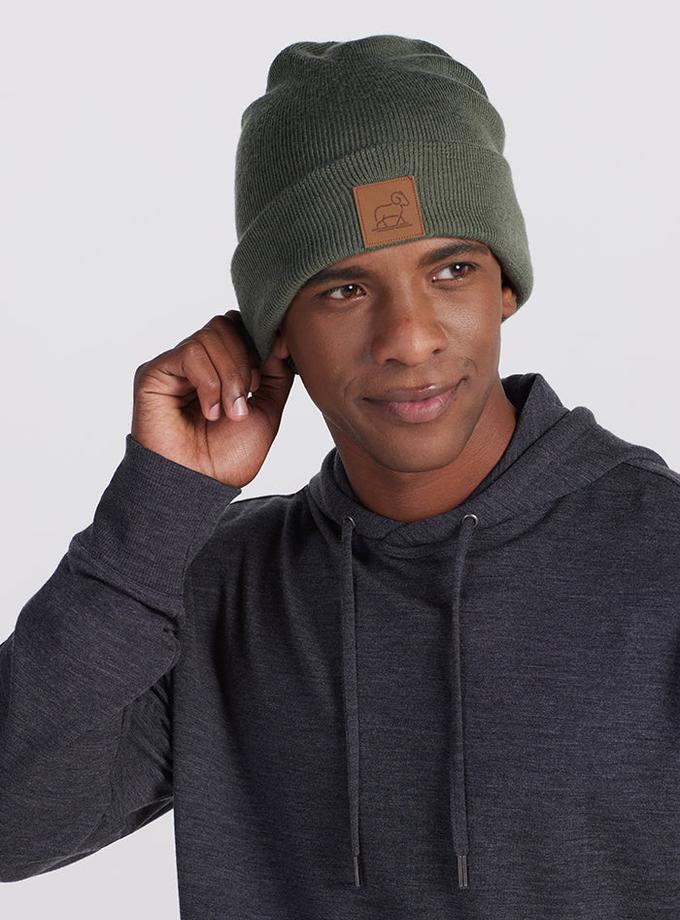 Woolx Baylor Beanie - Spruce Heather Free shipping