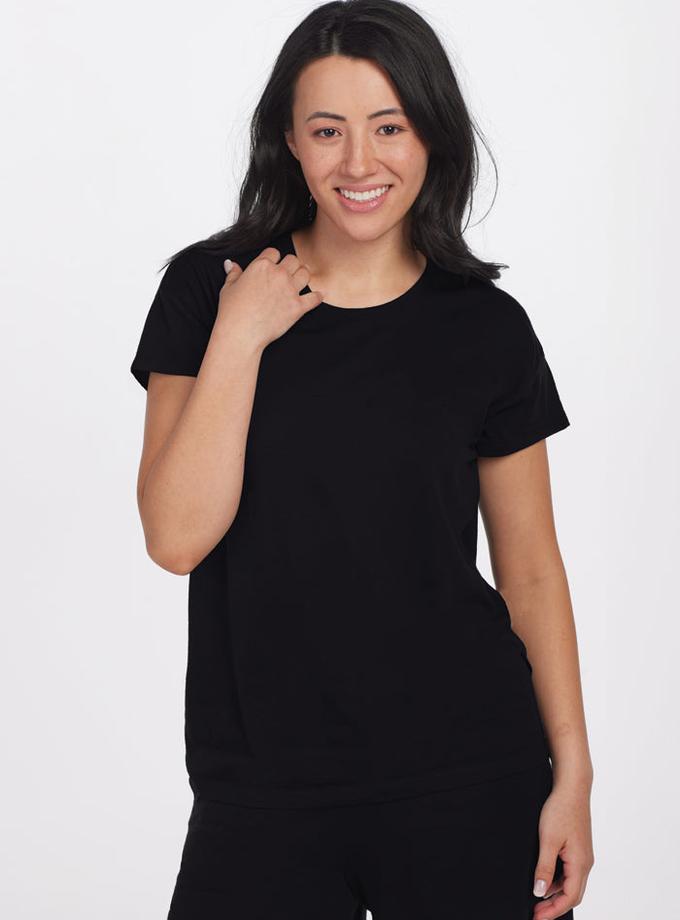 Woolx Billie Lounge Tee - Black Best Buy