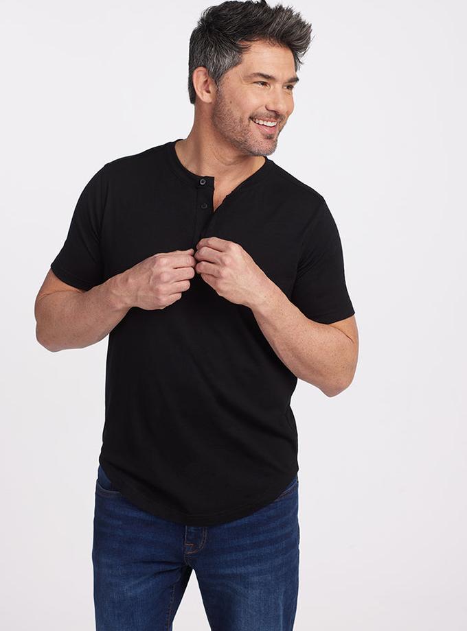 Woolx Bronx Henley - Black For Sale