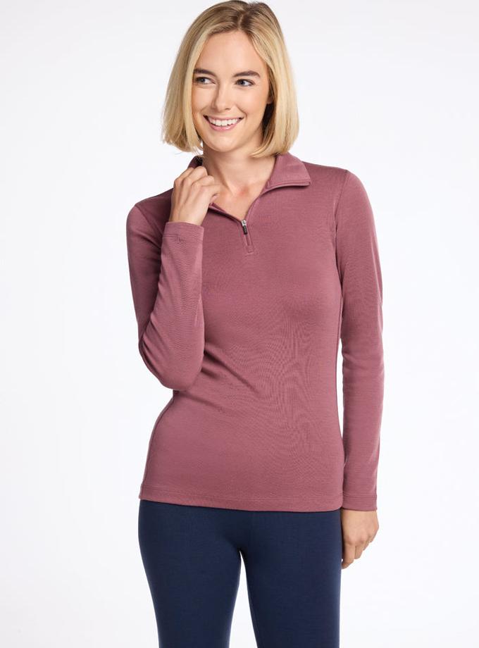 Woolx Brooke 1/4 Zip - Wild Ginger New Arrival