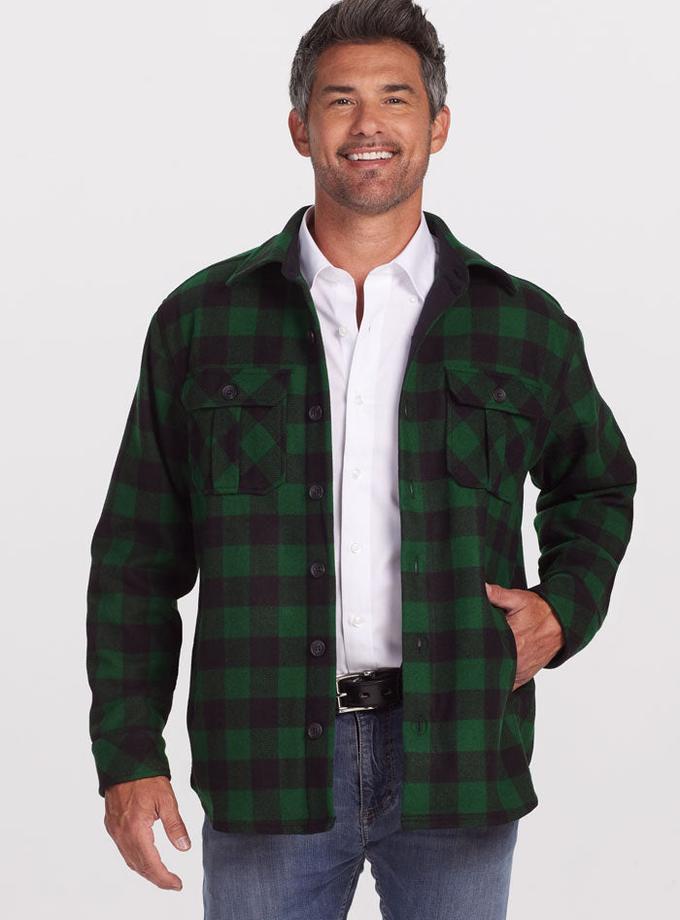 Woolx Burlington Jacket - Green Black Plaid For Sale