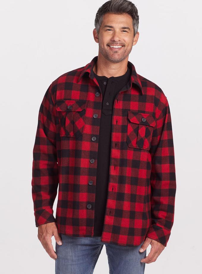 Woolx Burlington Jacket - Red Black Plaid Same Day Delivery