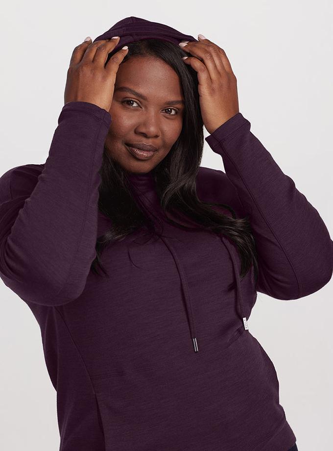 Woolx Callie Hoodie - Deep Plum For Sale