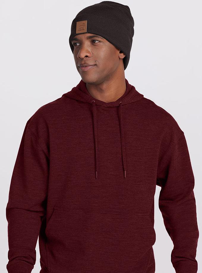 Woolx Chase Hoodie - Cranberry Melange Best Buy