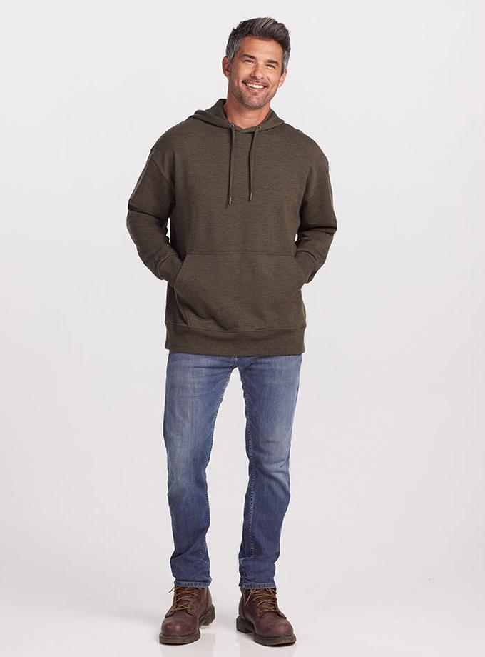 Woolx Chase Hoodie - Dark Moss Same Day Delivery