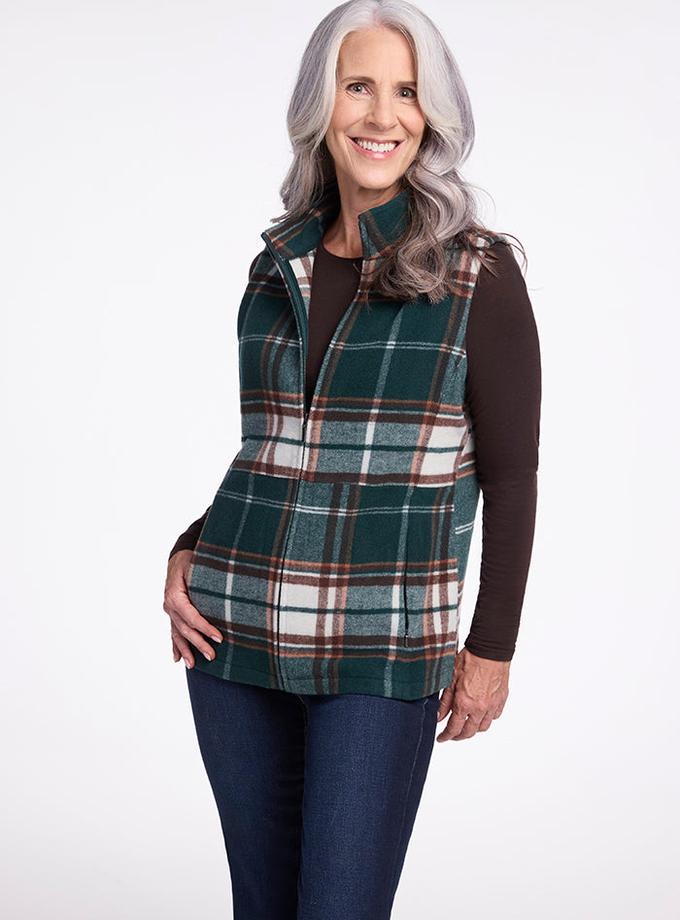 Woolx Colbie Vest - Espresso Plaid Best Buy