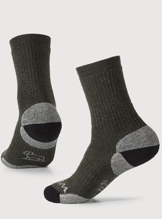 Woolx Core Crew Socks Full Cushion - Deep Forest High Quality