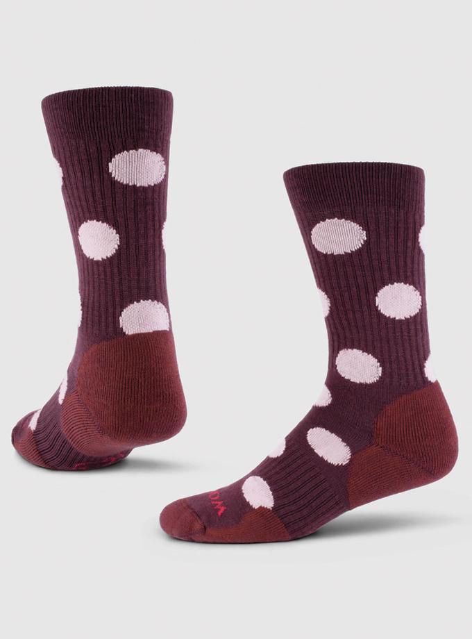 Woolx Dotalicious Light Cushion Crew Socks - Wild Ginger Dot Best Price