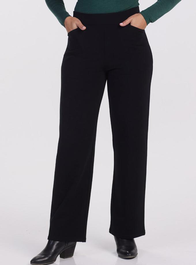 Woolx Ellie Wide Leg Pants - Black New Arrival