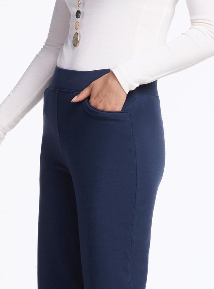 Woolx Ellie Wide Leg Pants - Deep Navy Free shipping