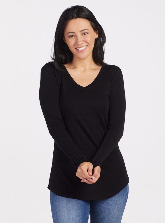 Woolx Eva Tunic - Black Best Seller