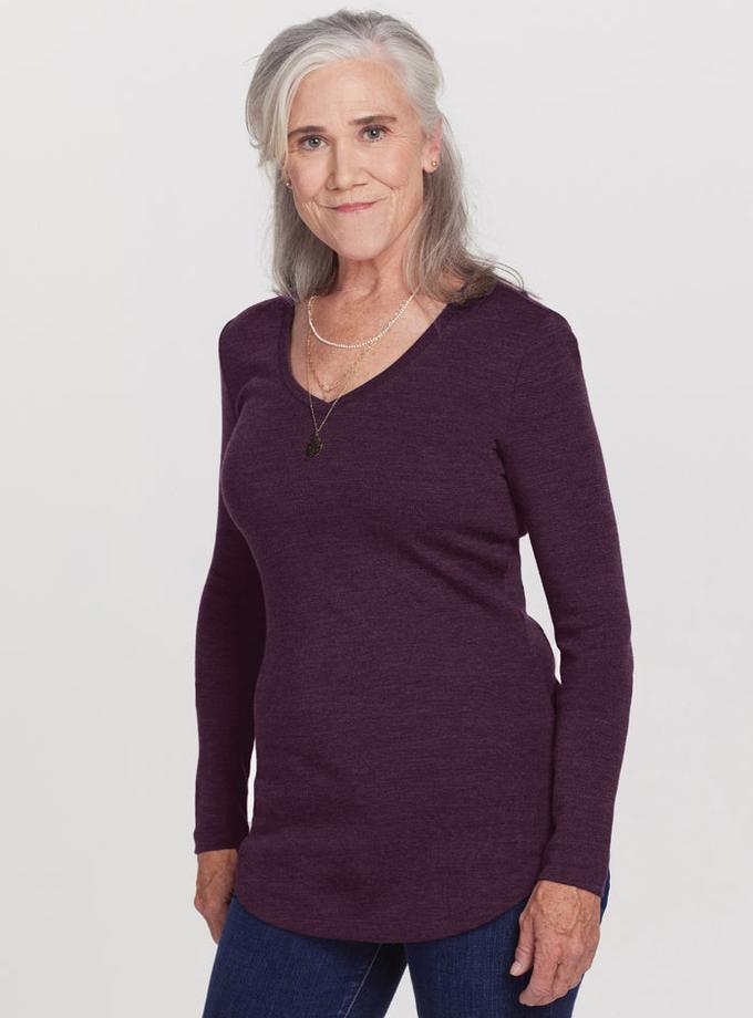 Woolx Eva Tunic - Deep Plum Free shipping