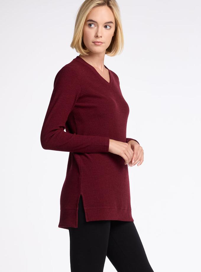 Woolx Evie Tunic - Cranberry Melange High Quality