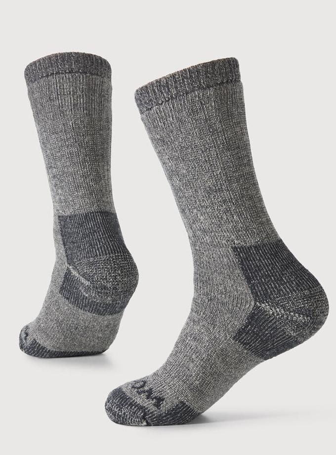 Woolx Extreme Full Cushion Crew Socks - Charcoal Heather Best Seller