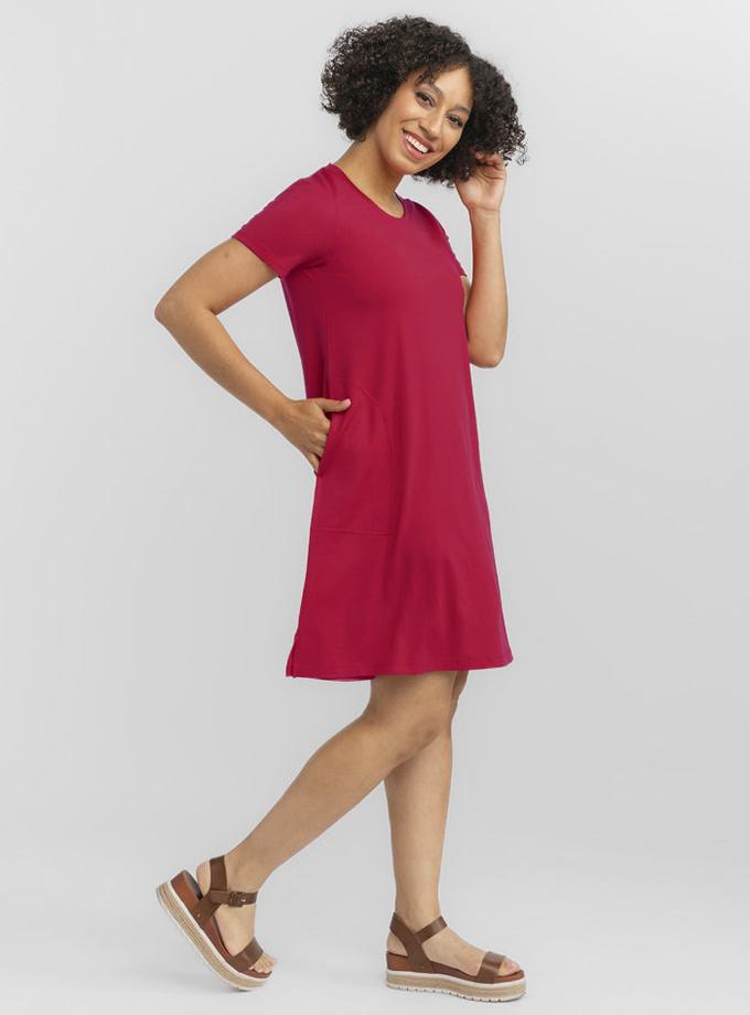 Woolx Georgie Dress - Viva Magenta Best Buy