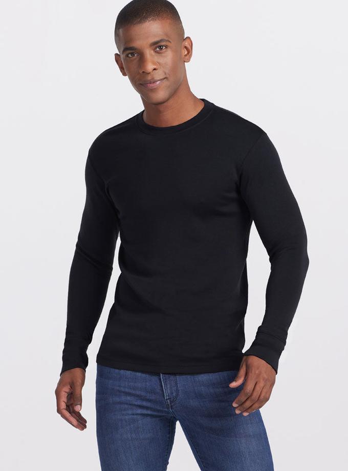 Woolx Glacier Long Sleeve Crew - Black New Arrival