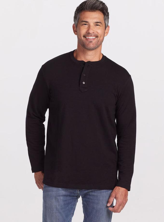 Woolx Jackson Henley - Black Best Seller