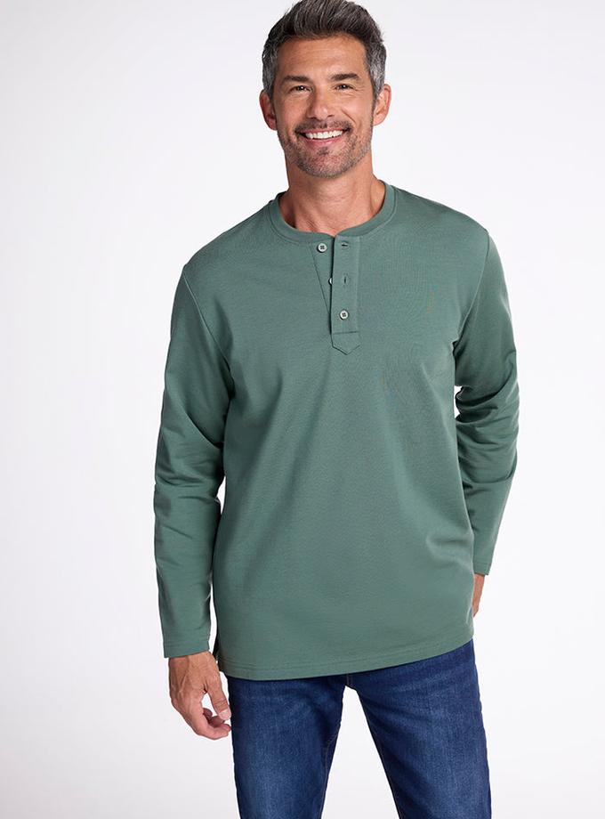 Woolx Jackson Henley - Duck Green New Arrival