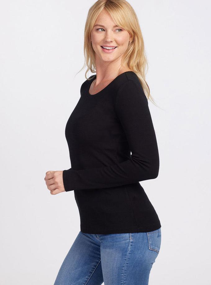 Woolx Kenzie Scoop Neck - Black For Sale