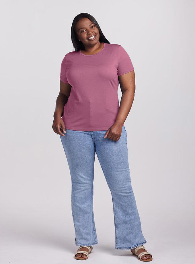 Woolx Liza Crew Neck Tee - Mesa Rose On Sale