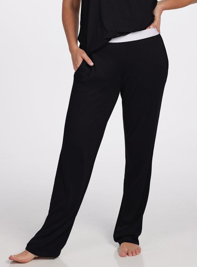 Woolx Maya Lounge Pants - Black On Sale