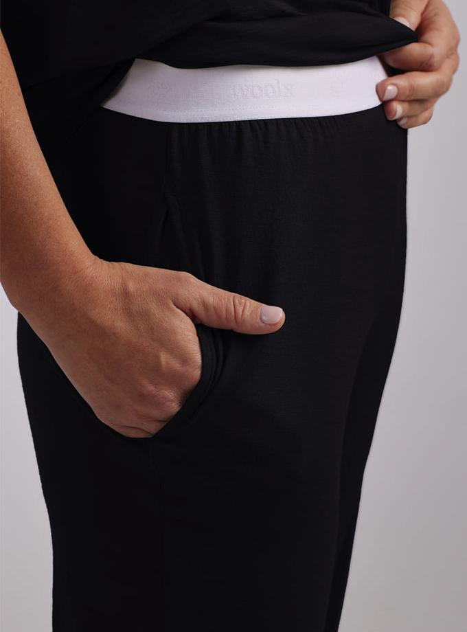 Woolx Maya Lounge Pants - Black On Sale