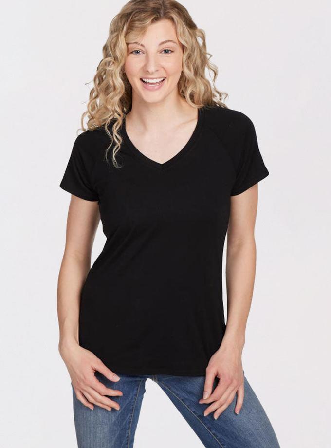 Woolx Mia V Neck - Black High Quality