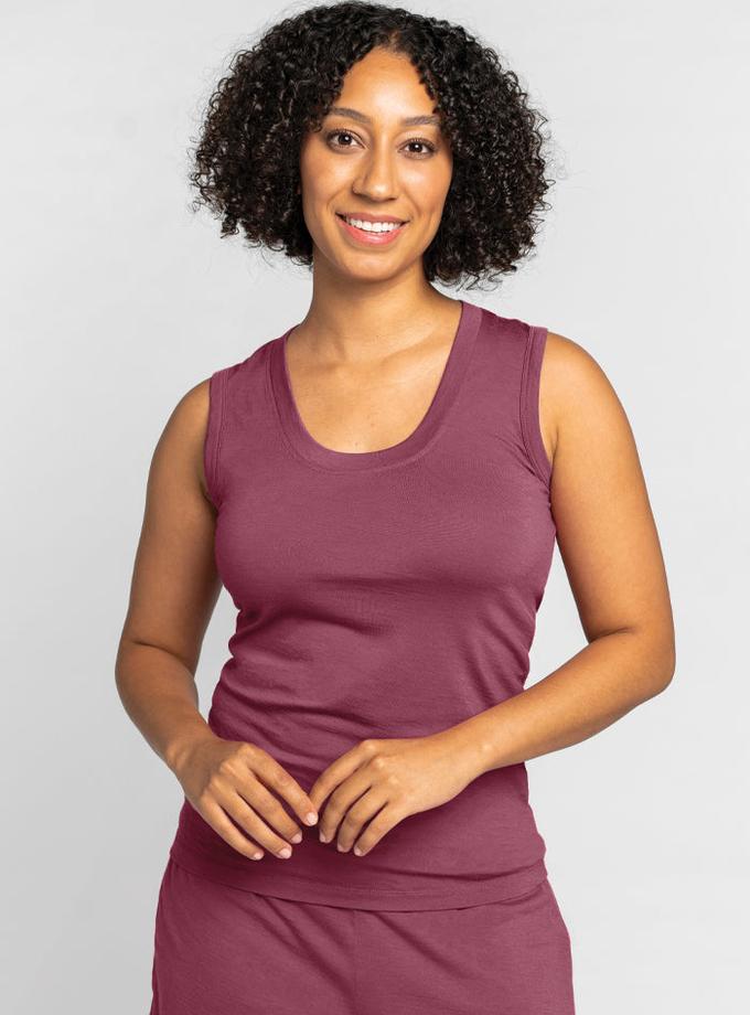 Woolx Phoebe Lounge Tank - Wild Ginger High Quality