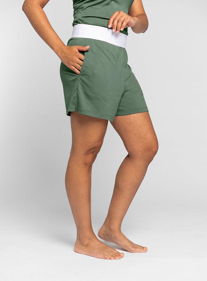 Woolx Poppy Lounge Shorts - Duck Green On Sale