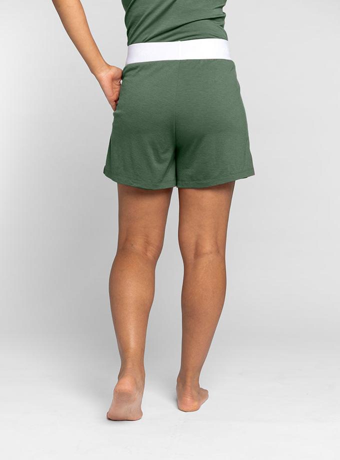 Woolx Poppy Lounge Shorts - Duck Green On Sale