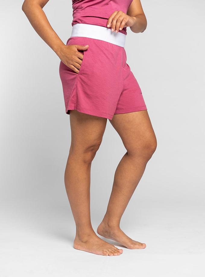 Woolx Poppy Lounge Shorts - Red Violet Best Price