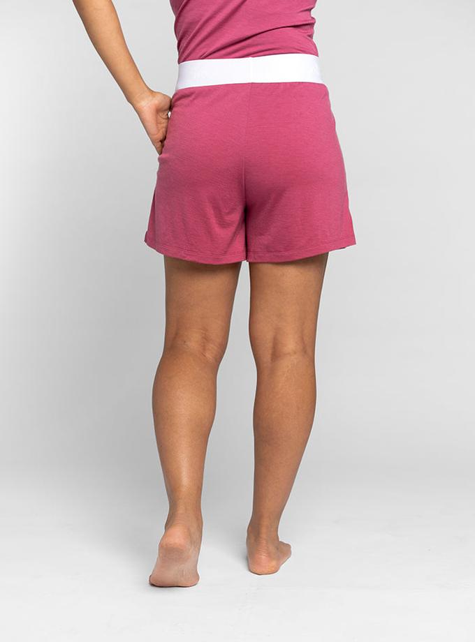 Woolx Poppy Lounge Shorts - Red Violet Best Price