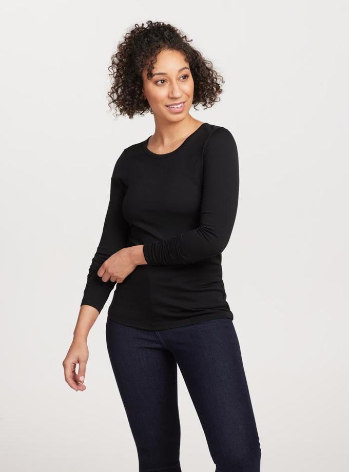 Woolx Remi Long Sleeve T-Shirt - Black Free shipping