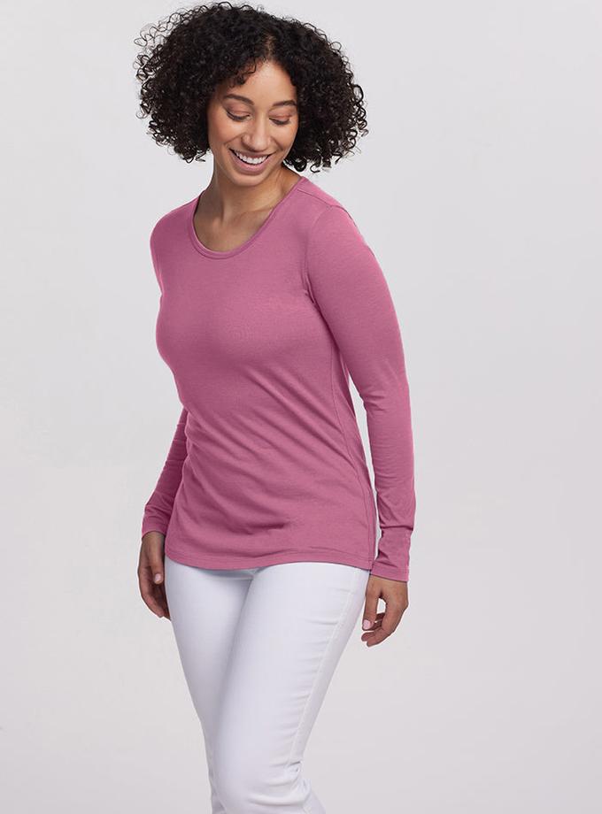 Woolx Remi Long Sleeve T-Shirt - Mesa Rose High Quality