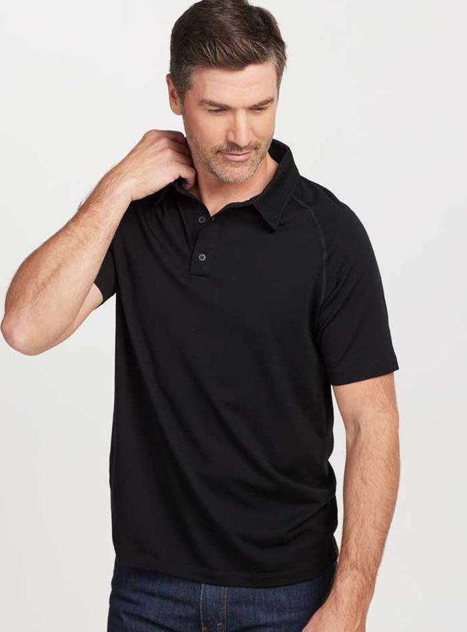 Woolx Summit Polo - Black Best Buy