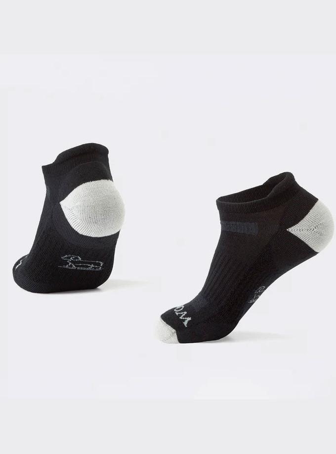 Woolx Tempo Ankle Socks Full Cushion - Black High Quality