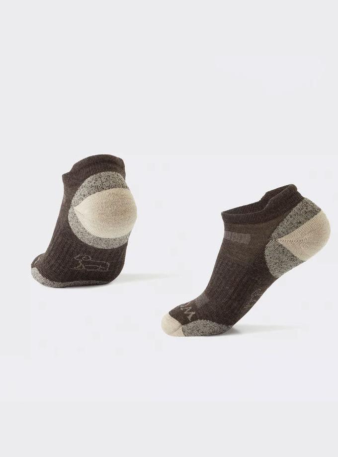 Woolx Tempo Cushioned Ankle Socks - Dark Taupe Best Price