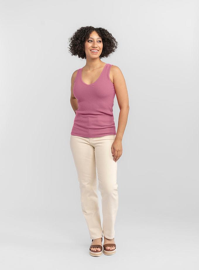 Woolx Vivi Ribbed Tank - Mesa Rose Best Buy